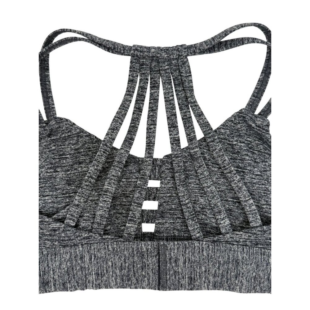 Victorias Secret PINK Strappy Back Gray Athletic Athleisure Sports Bra Ultimate - Picture 6 of 10